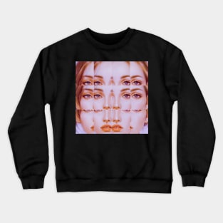 BELONGING Glitch Art Trippy Portrait Crewneck Sweatshirt